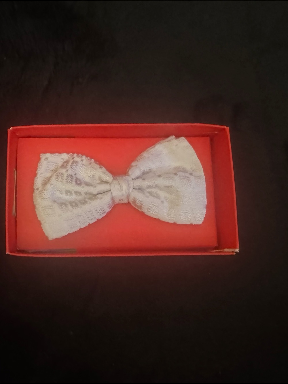 le chateau brand new Silk Ivory Bow Tie for men. Made in Italy